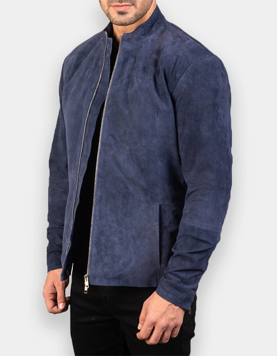 Biker Style Suede Jacket for Men